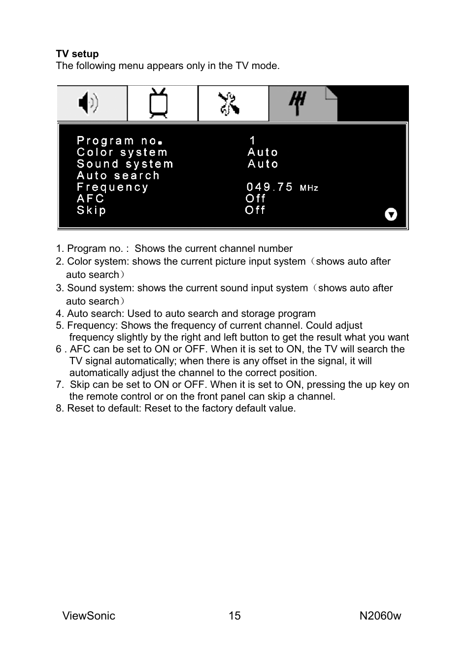 VIEWSONIC N2060W User Manual | Page 17 / 24