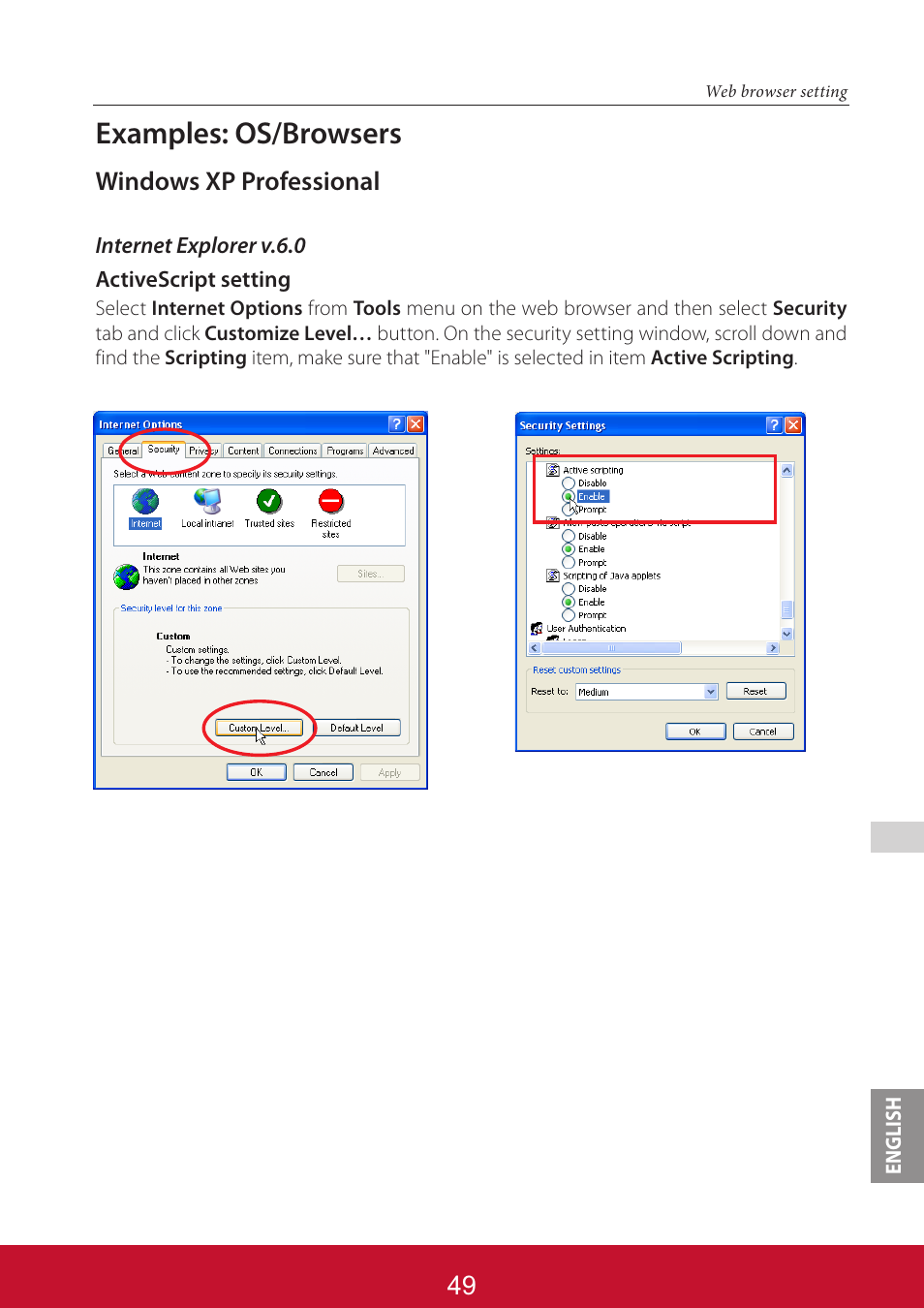 Examples: os/browsers | VIEWSONIC PJL6233 User Manual | Page 136 / 176