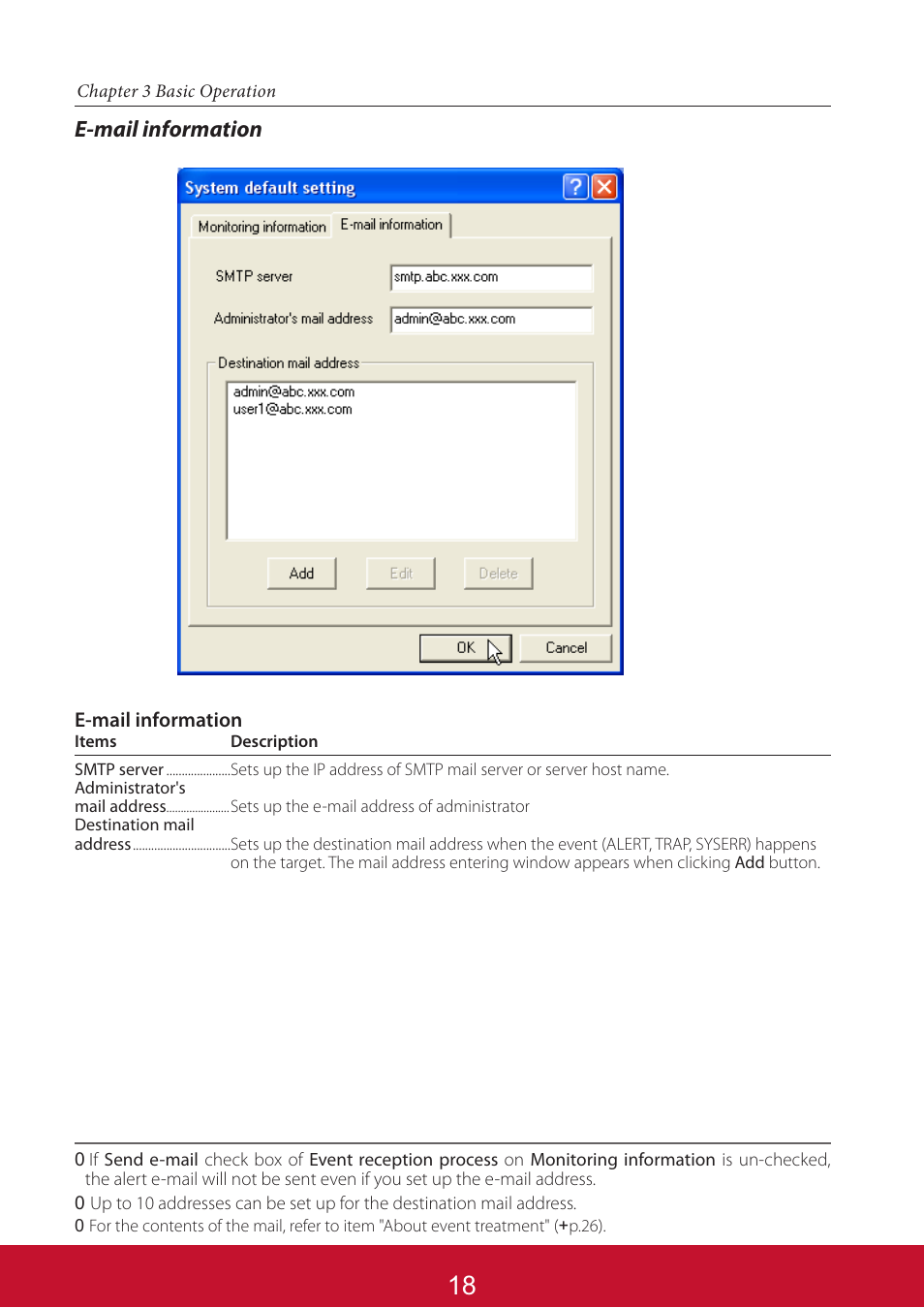 E-mail information | VIEWSONIC PJL6233 User Manual | Page 162 / 176