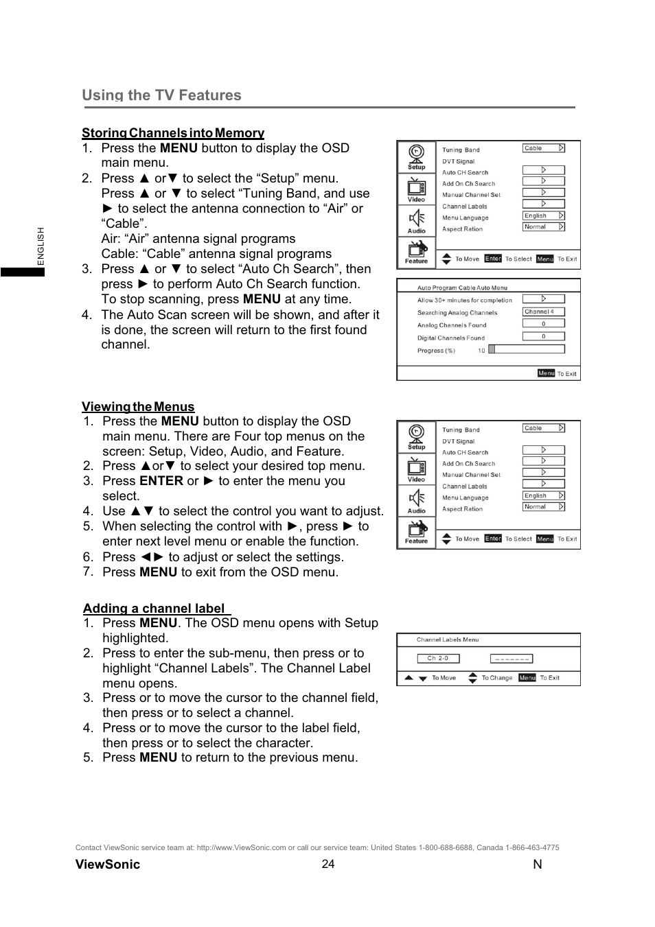 Using the tv features | VIEWSONIC N4290p User Manual | Page 31 / 42