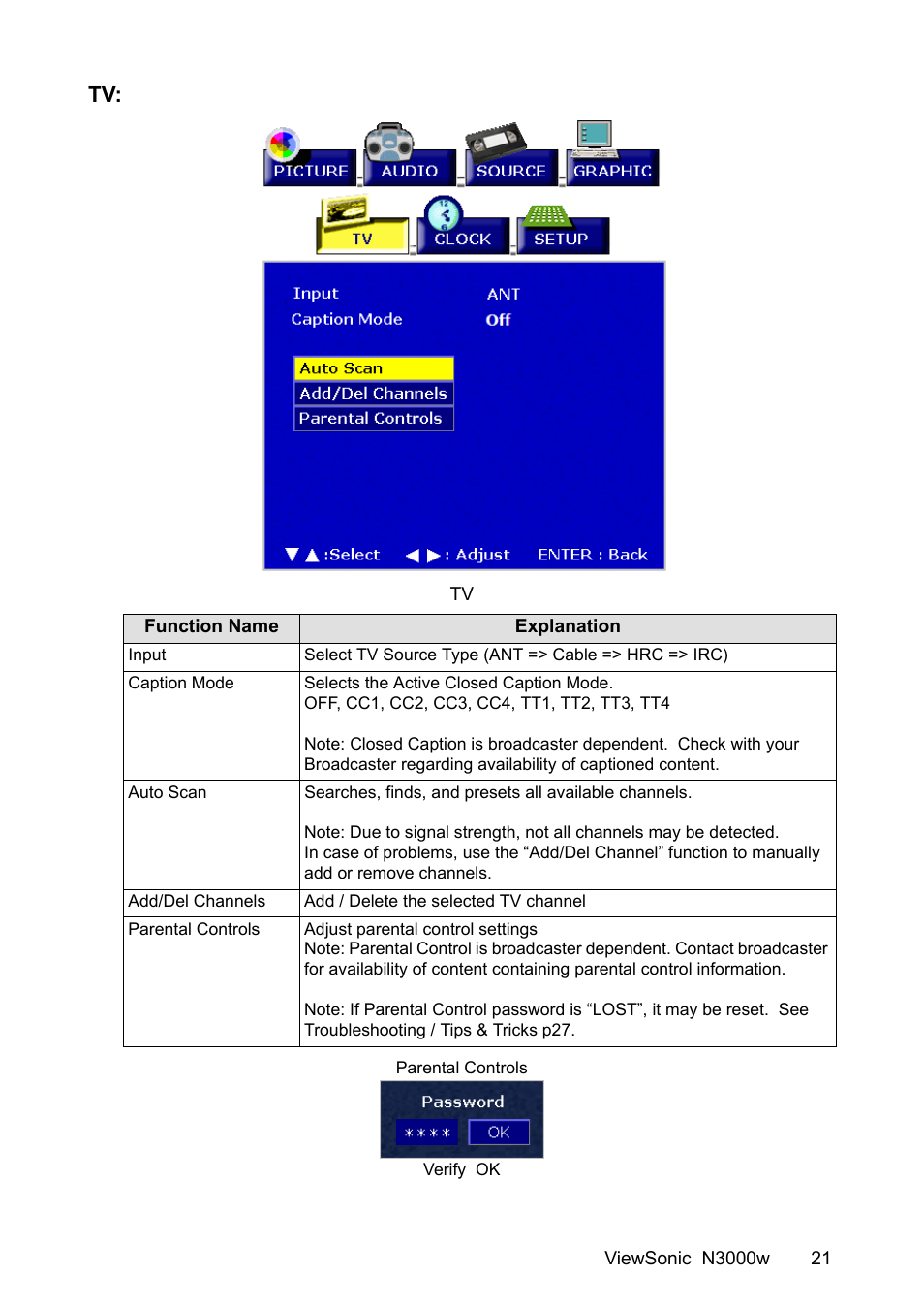 VIEWSONIC N3000w User Manual | Page 22 / 34