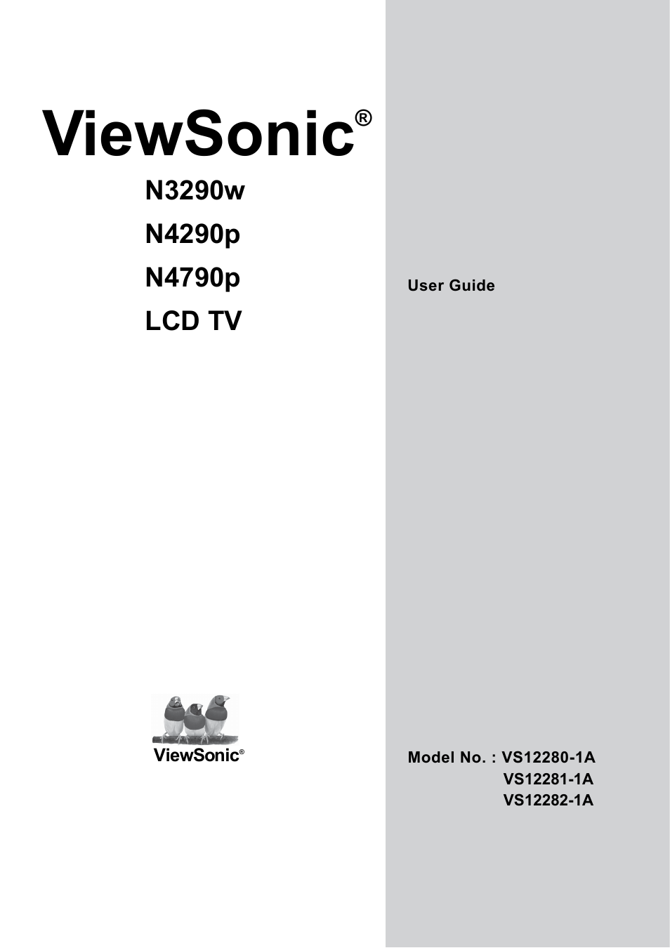 VIEWSONIC VS12280-1A User Manual | 43 pages