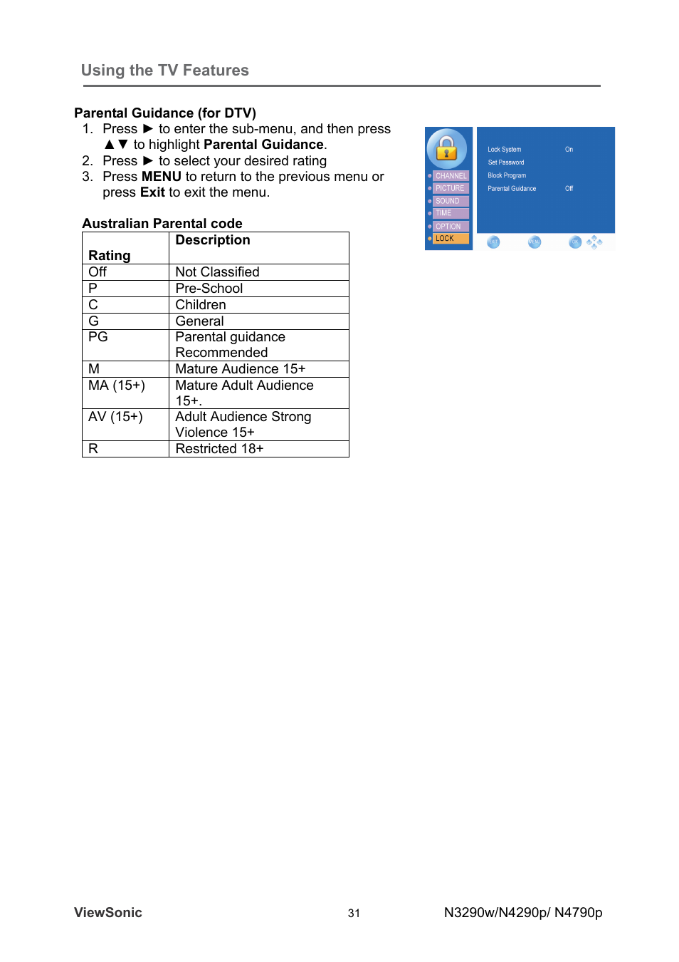 VIEWSONIC VS12280-1A User Manual | Page 36 / 43