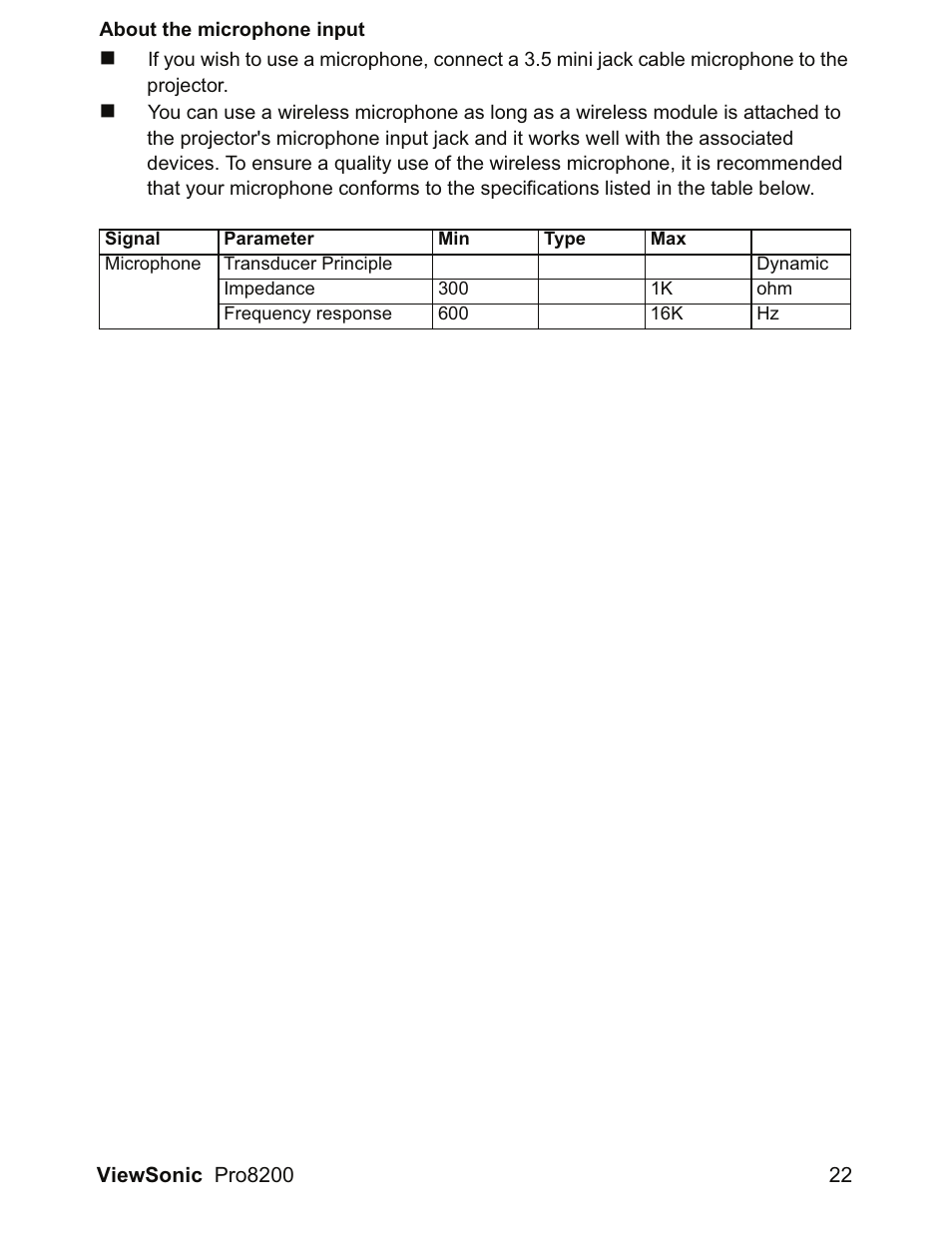 VIEWSONIC DLP Projector Pro8200 User Manual | Page 26 / 57