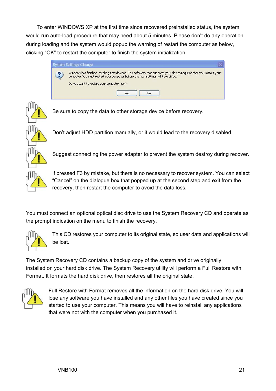 VIEWSONIC VNB100 Netbook VS12570 User Manual | Page 30 / 37