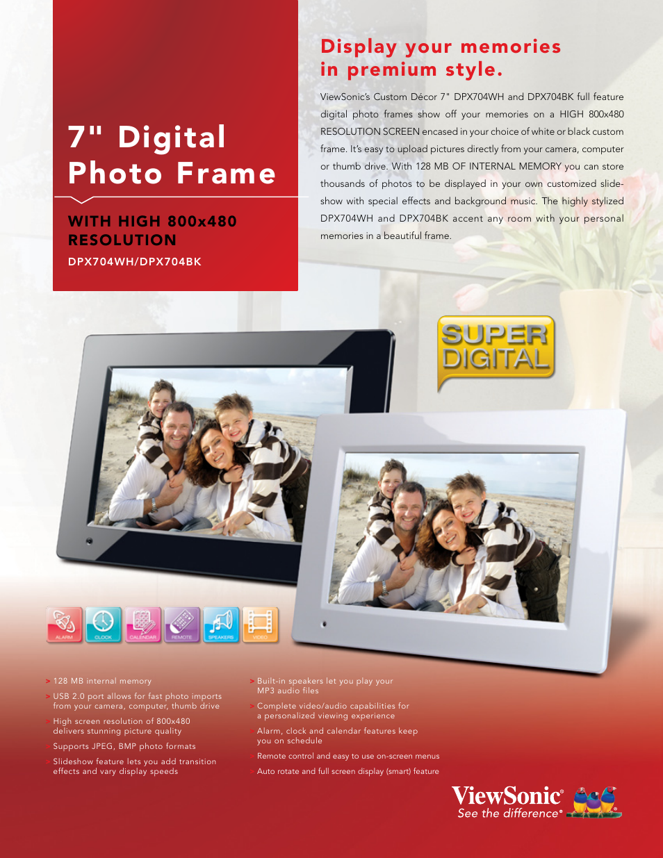 VIEWSONIC DPX704BK User Manual | 2 pages