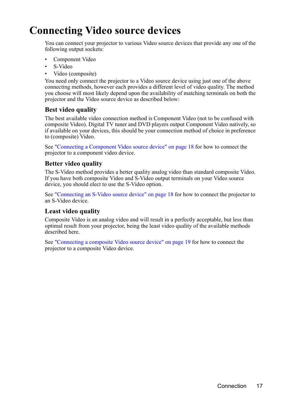 Connecting video source devices | VIEWSONIC PJD7383 User Manual | Page 21 / 95