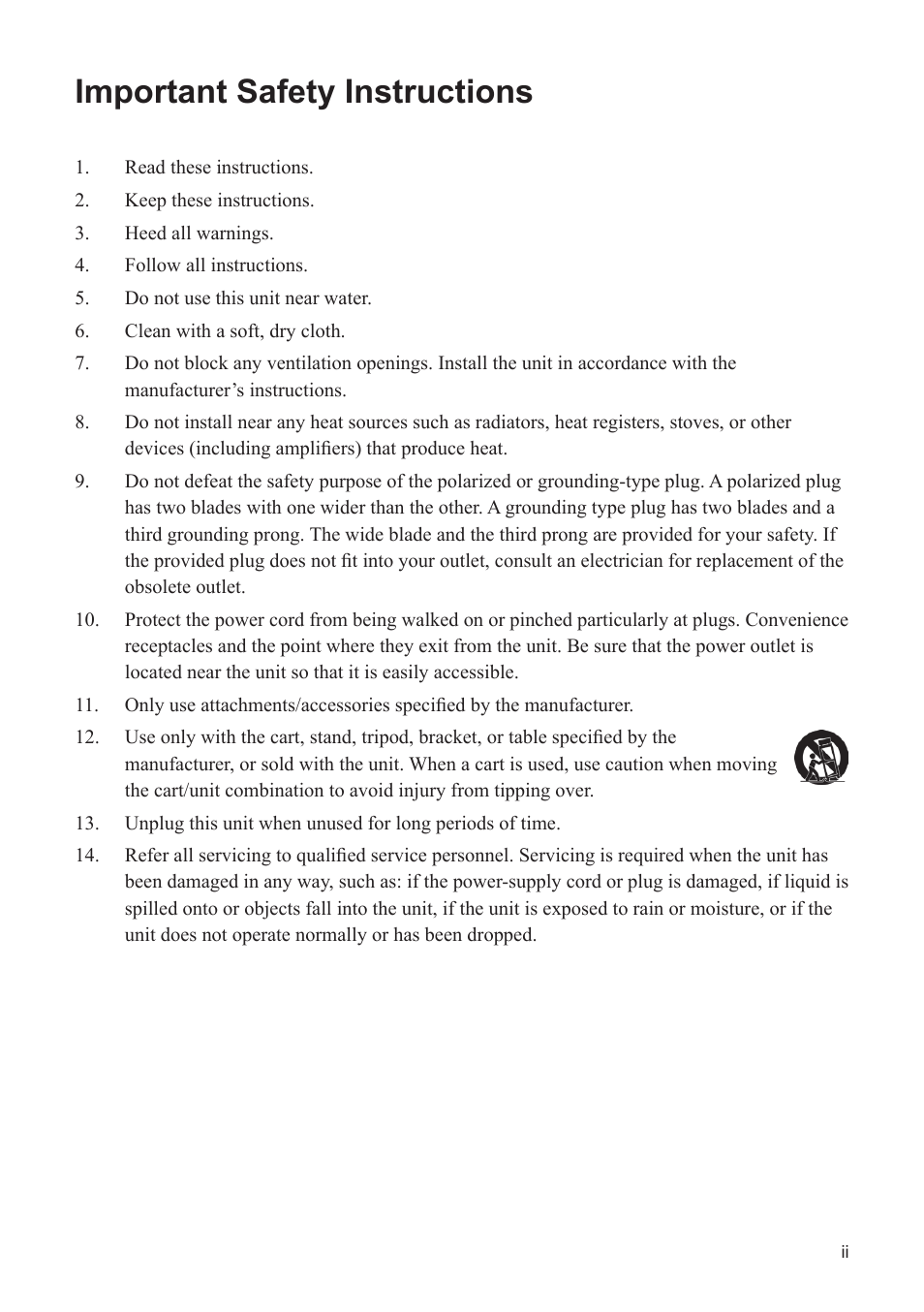 Important safety instructions | VIEWSONIC PJD7383 User Manual | Page 3 / 95