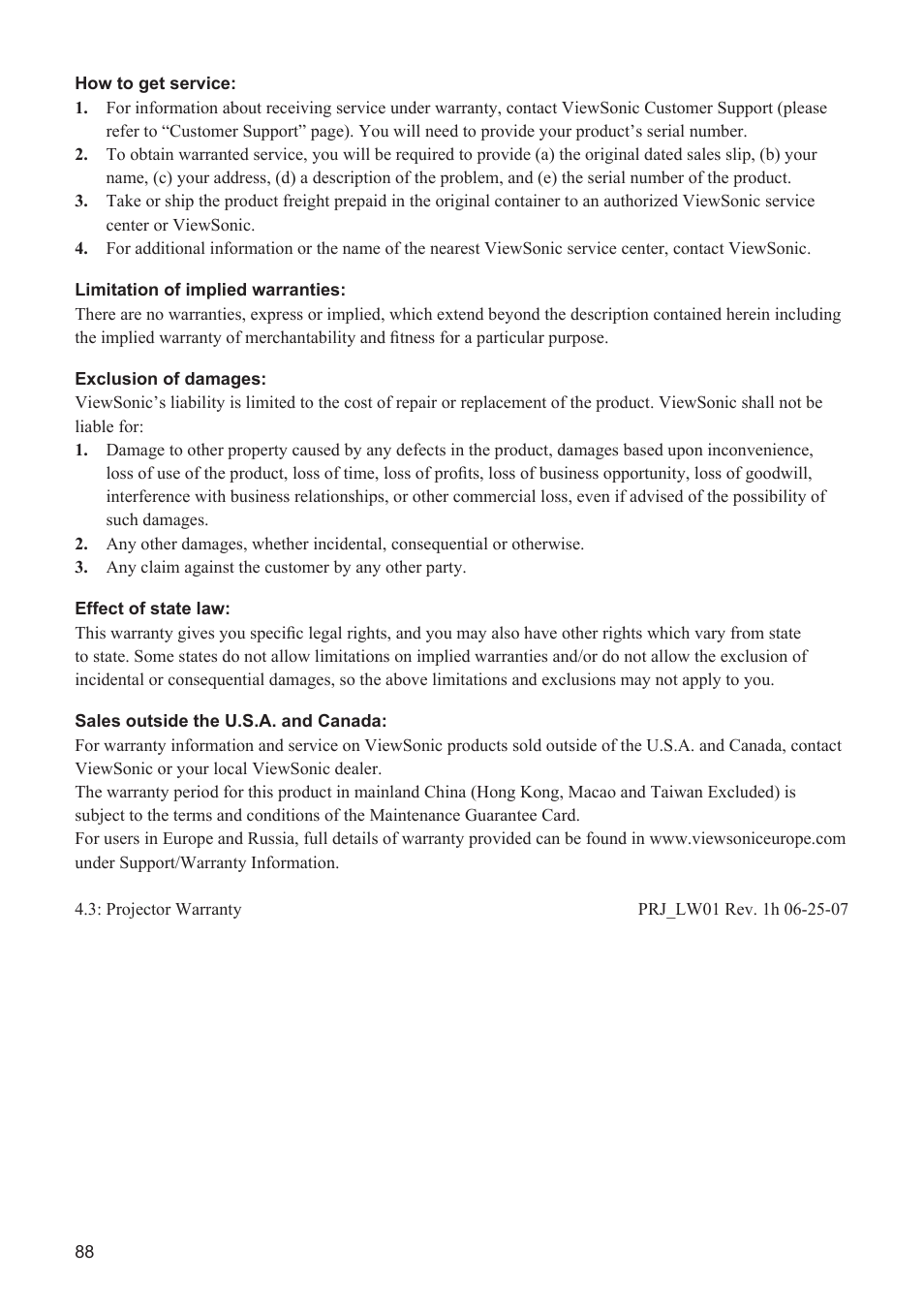 VIEWSONIC PJD7383 User Manual | Page 92 / 95