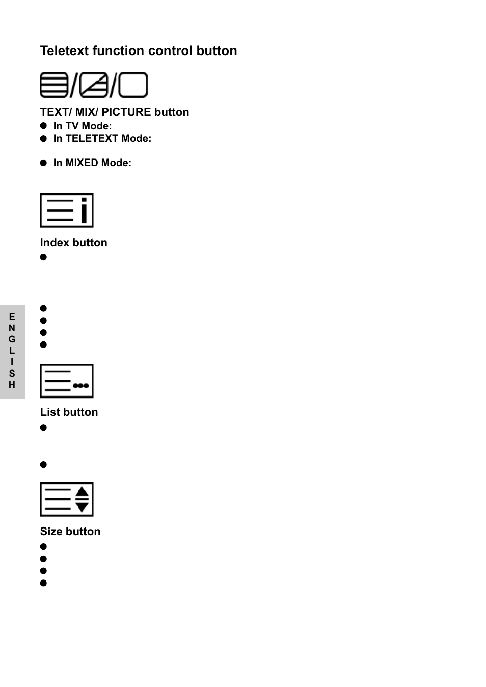 Teletext function control button | VIEWSONIC NextVision N2010 User Manual | Page 11 / 33