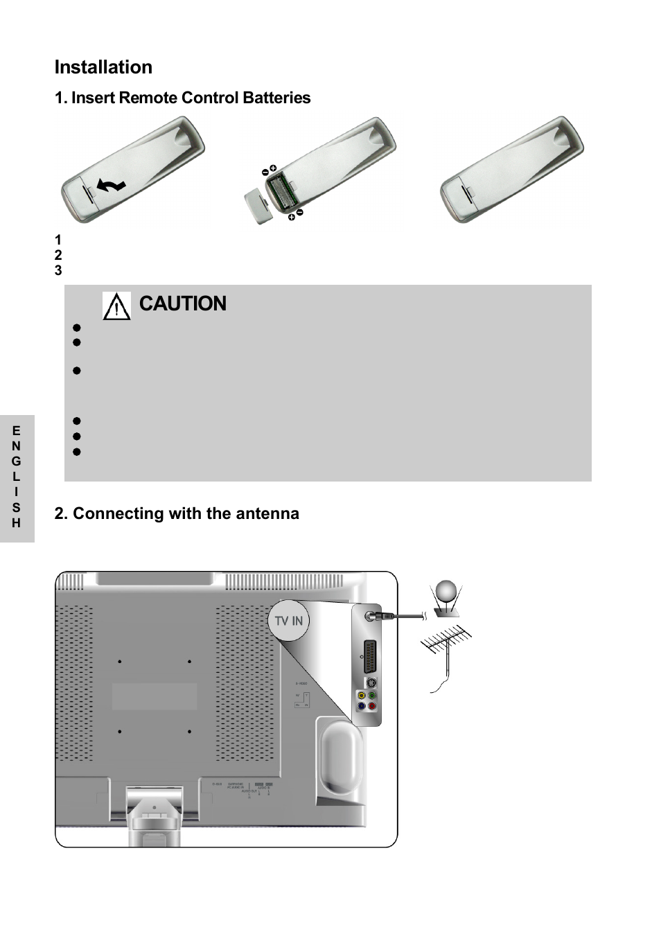 Caution, Installation | VIEWSONIC NextVision N2010 User Manual | Page 13 / 33