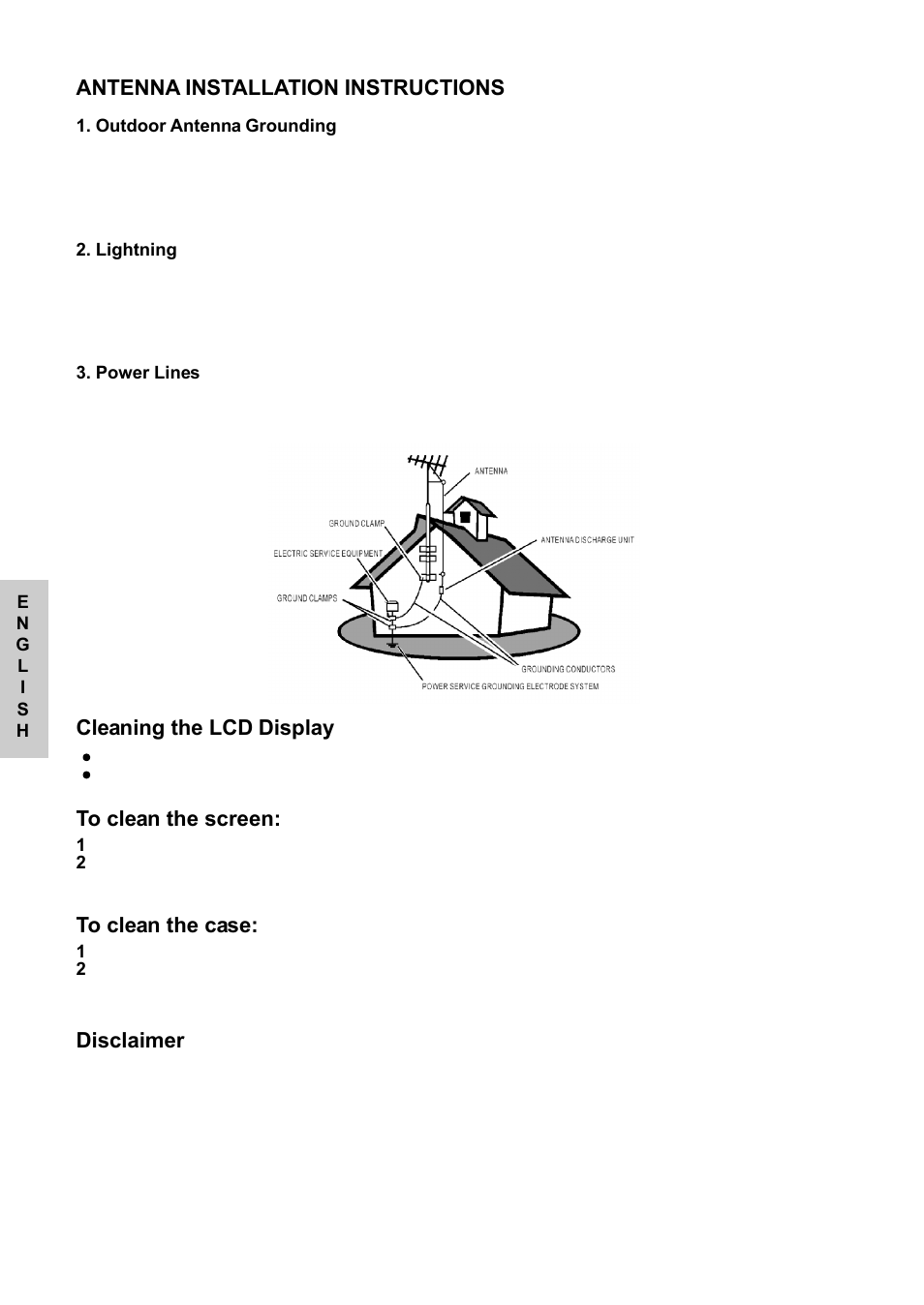 Cleaning the lcd display, Disclaimer | VIEWSONIC NextVision N2010 User Manual | Page 5 / 33