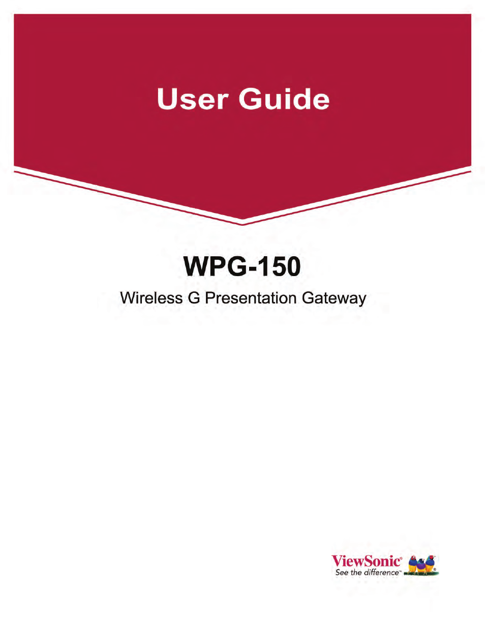 VIEWSONIC WPG-150 User Manual | 42 pages