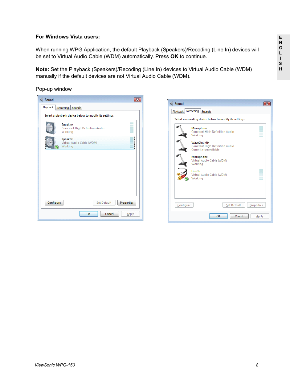 VIEWSONIC WPG-150 User Manual | Page 12 / 42