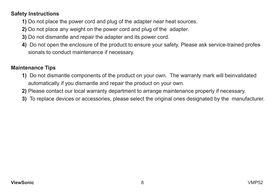 VIEWSONIC VS12840 User Manual | Page 13 / 28