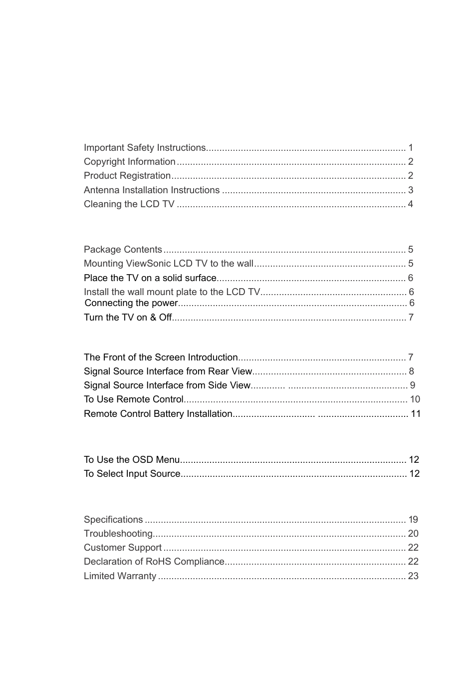 VIEWSONIC VS12276-1G User Manual | Page 2 / 26