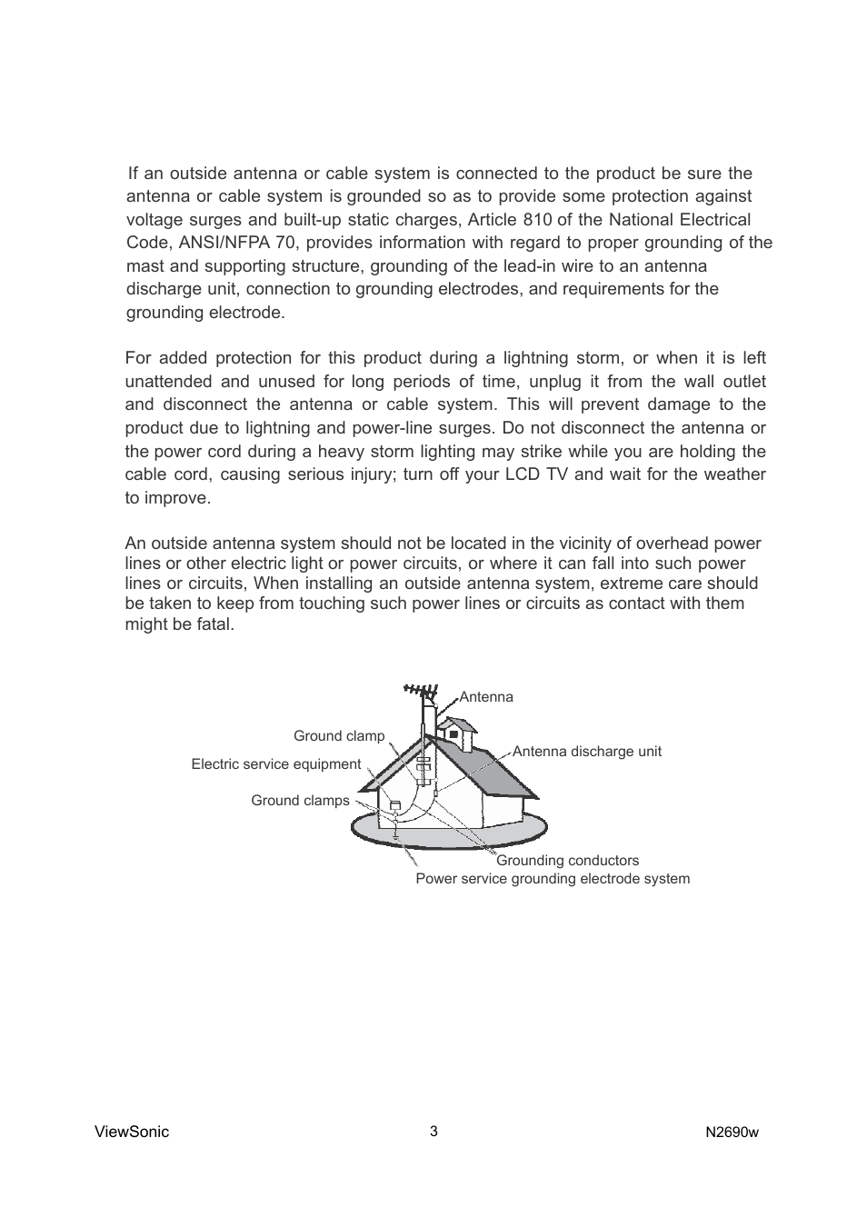 Antenna installation instructions | VIEWSONIC VS12276-1G User Manual | Page 5 / 26