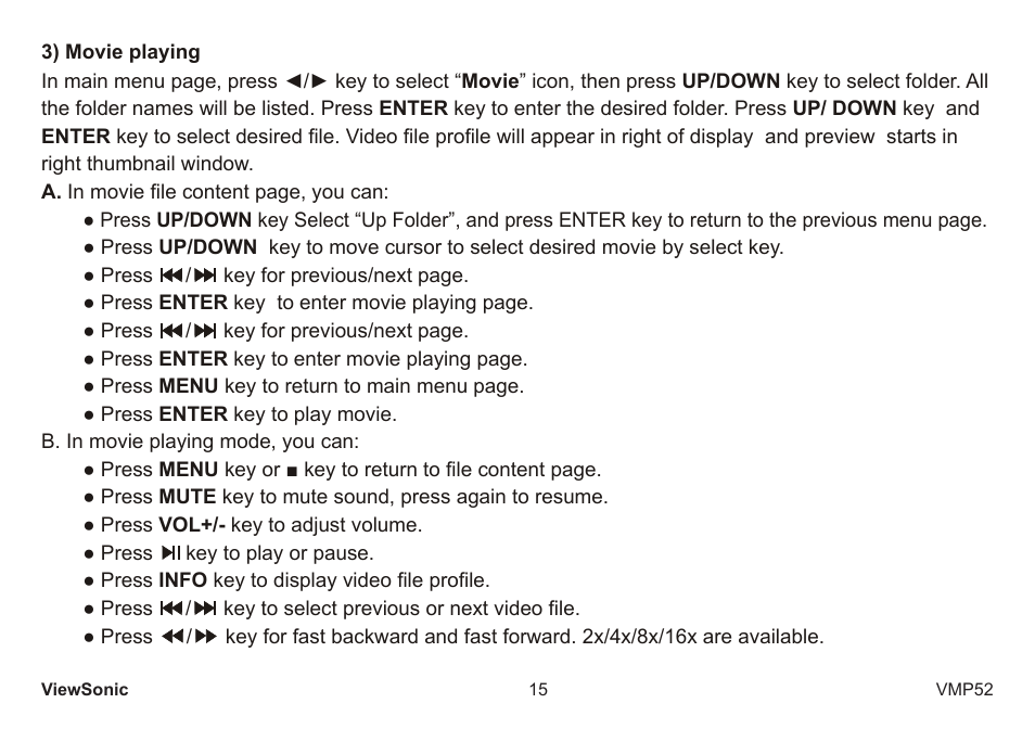 VIEWSONIC vmp52 vs12840 User Manual | Page 20 / 28