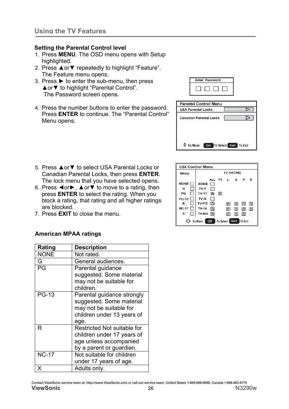 Using the tv features | VIEWSONIC N3290W User Manual | Page 33 / 42