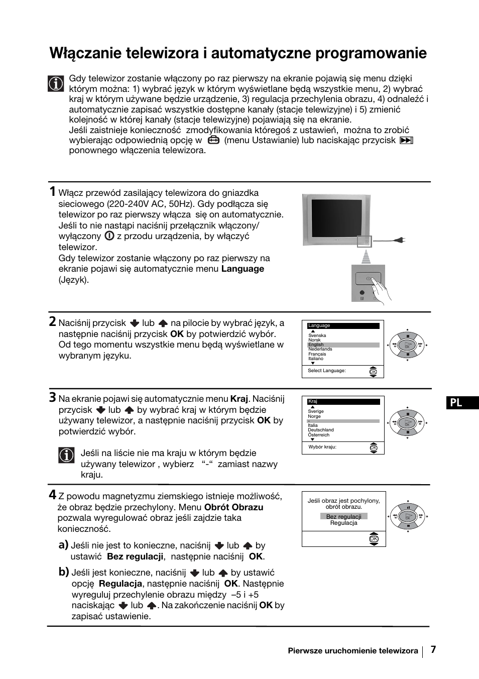 Włączanie telewizora i automatyczne programowanie | Sony KV-29FX64K User Manual | Page 86 / 122