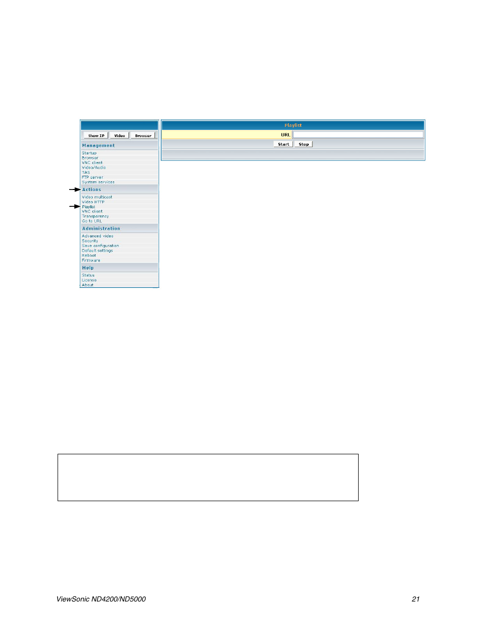 Playlist | VIEWSONIC ND5000 User Manual | Page 25 / 43