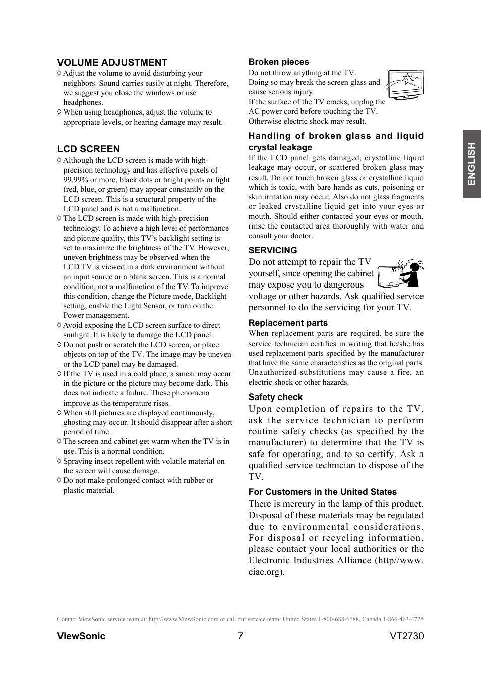 VIEWSONIC VT2730 User Manual | Page 12 / 52