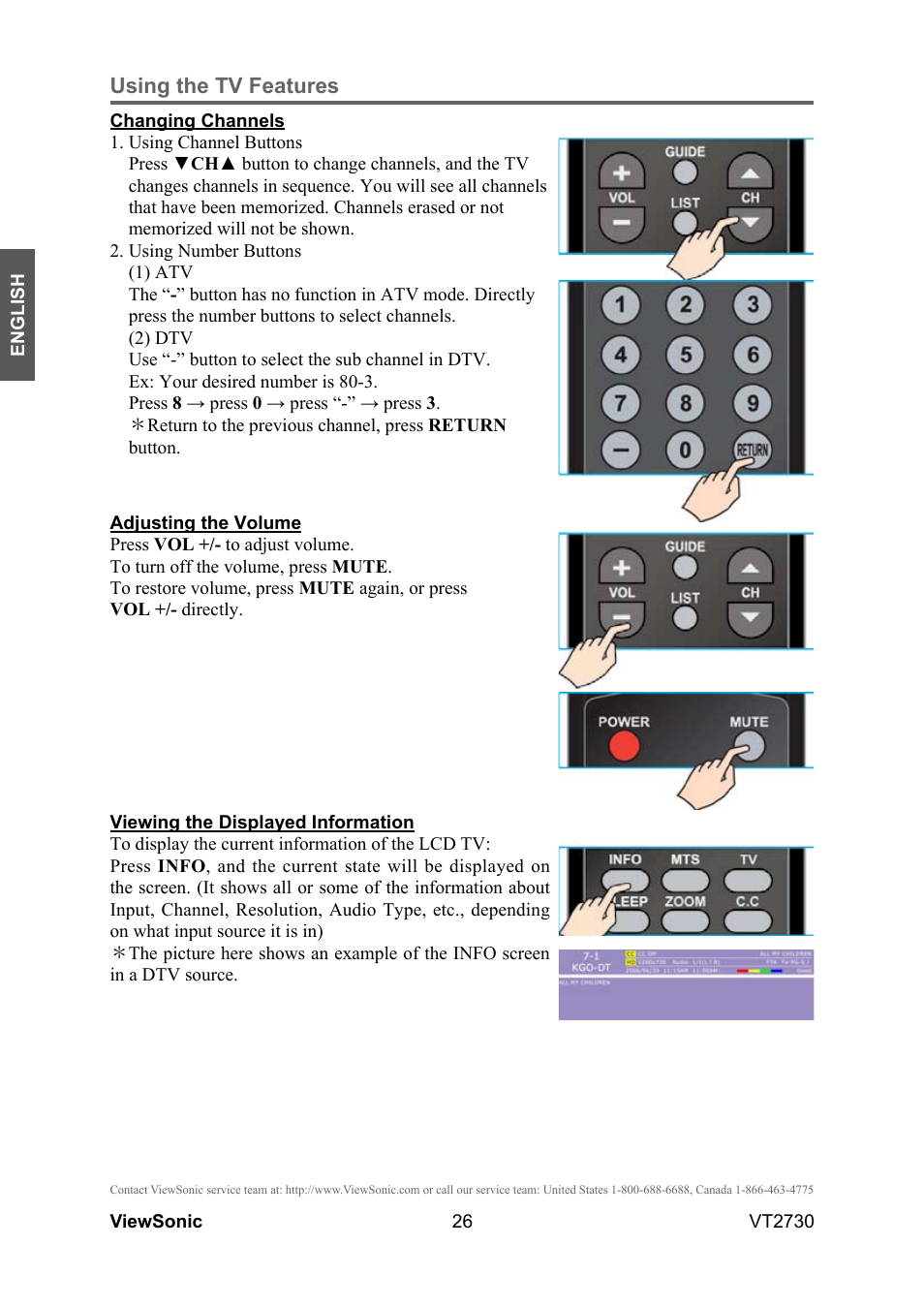 VIEWSONIC VT2730 User Manual | Page 31 / 52