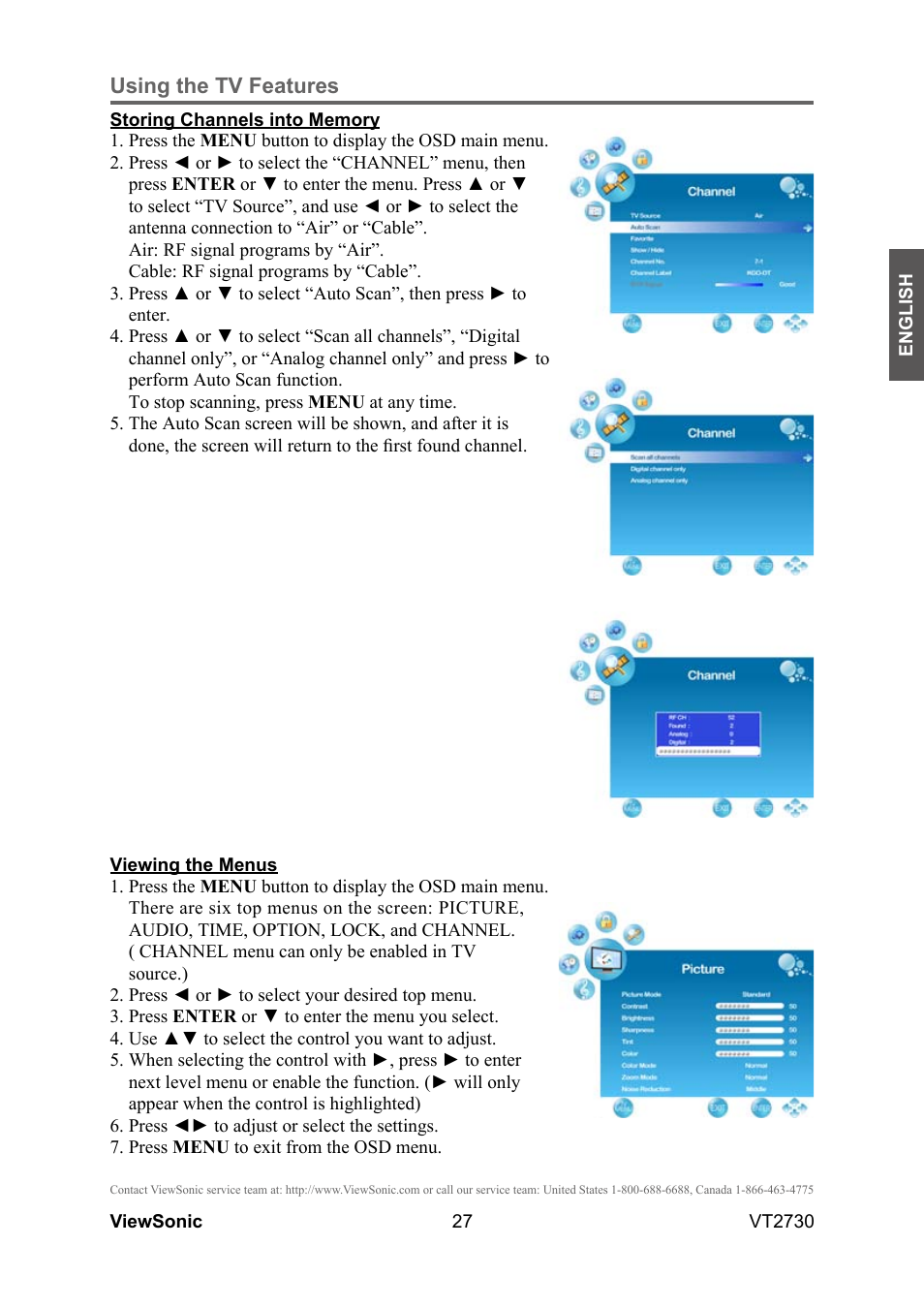 VIEWSONIC VT2730 User Manual | Page 32 / 52