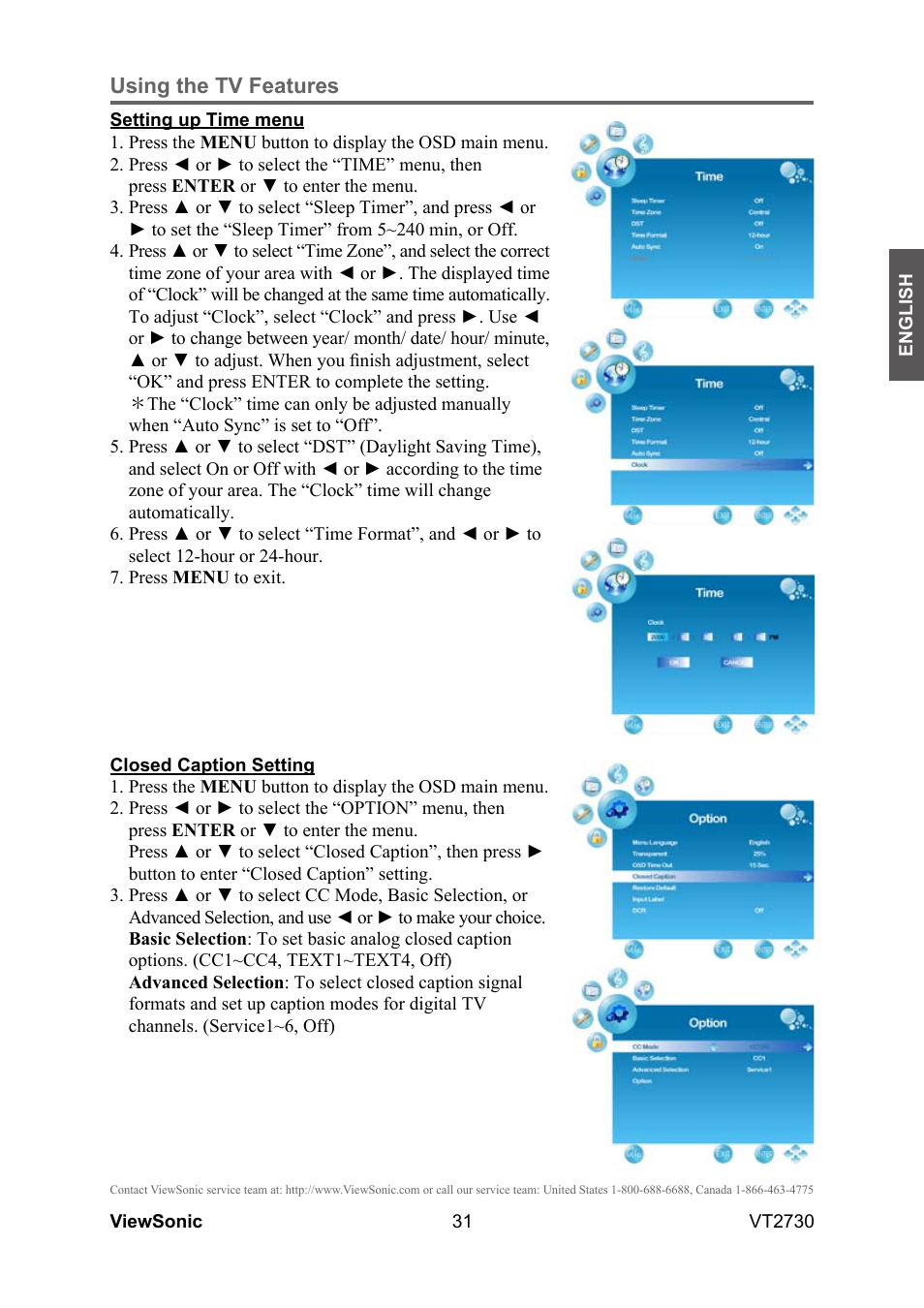 VIEWSONIC VT2730 User Manual | Page 36 / 52