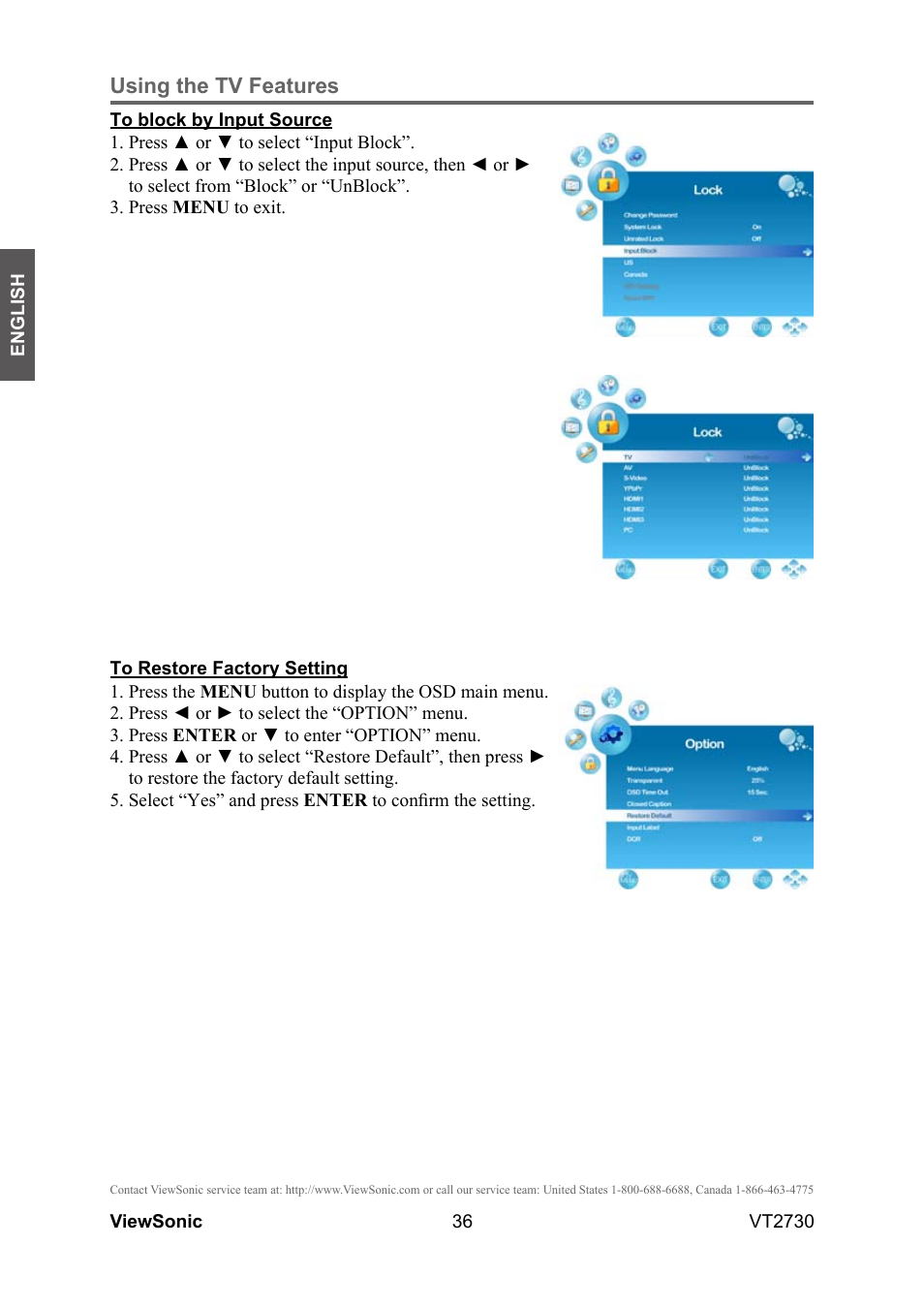 VIEWSONIC VT2730 User Manual | Page 41 / 52