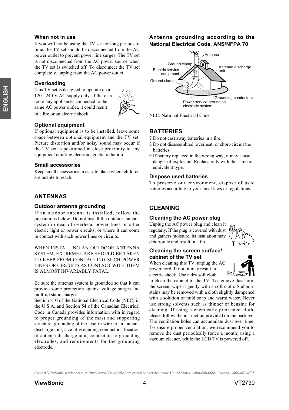 VIEWSONIC VT2730 User Manual | Page 9 / 52