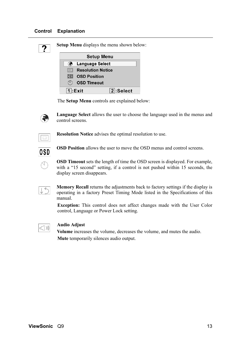 VIEWSONIC Optiquest Q9B User Manual | Page 17 / 23