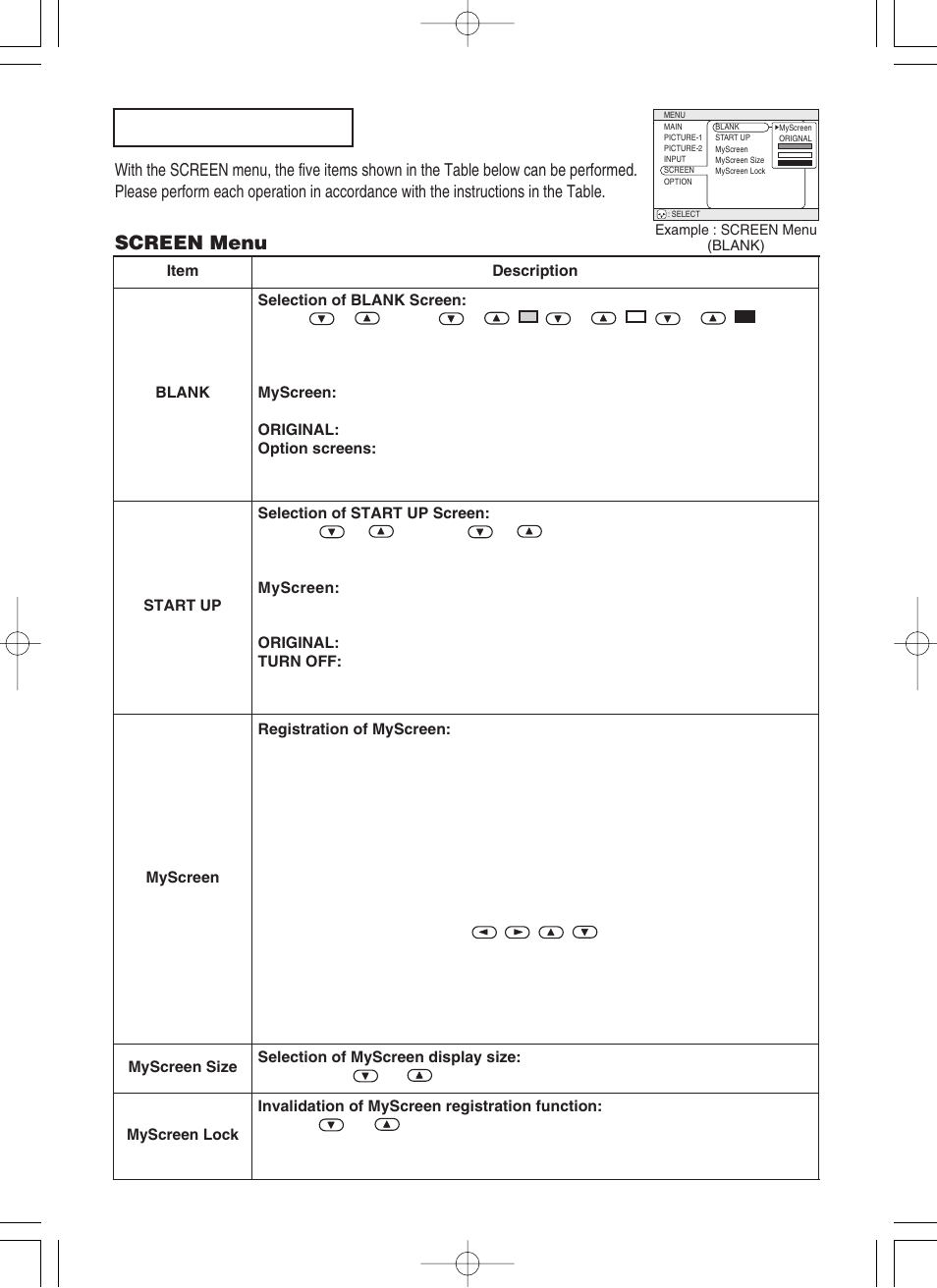 Screen menu, 27 screen menu | VIEWSONIC S50/X50 User Manual | Page 28 / 41