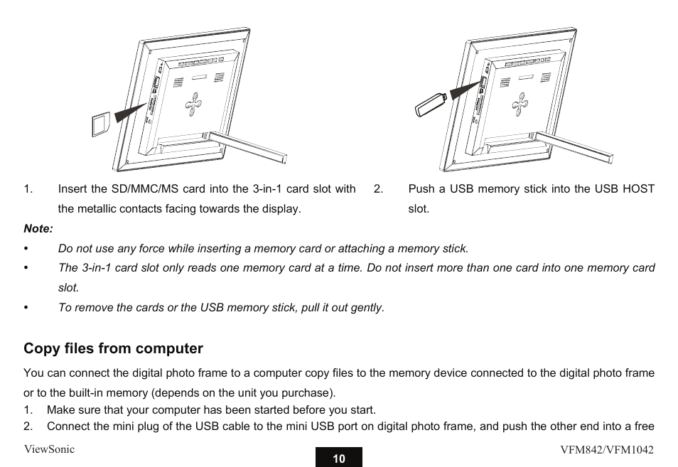 Copy files from computer | VIEWSONIC VS13442 User Manual | Page 15 / 37