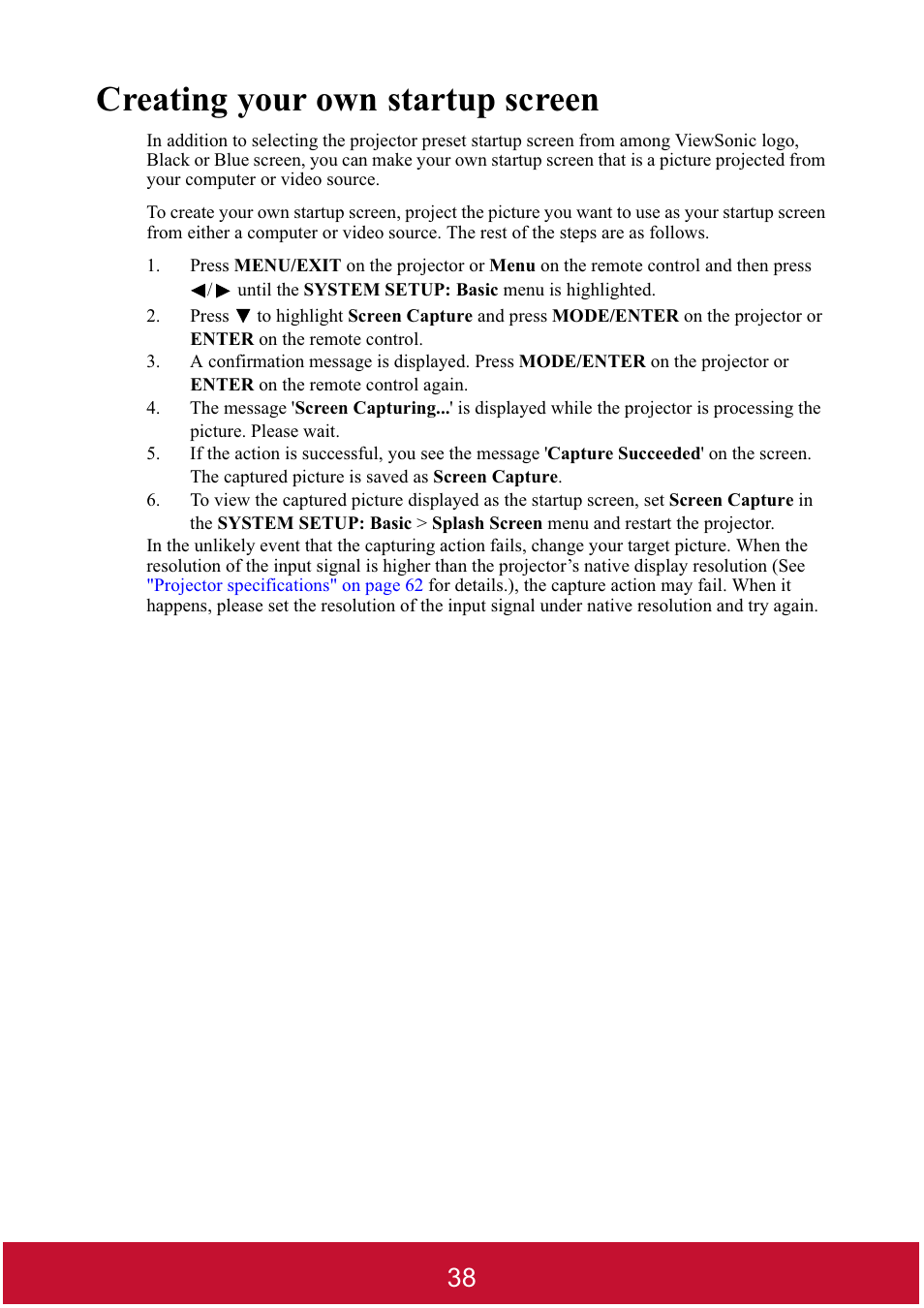 Creating your own startup screen | VIEWSONIC DLP PROJECTOR PJD7400 User Manual | Page 43 / 82