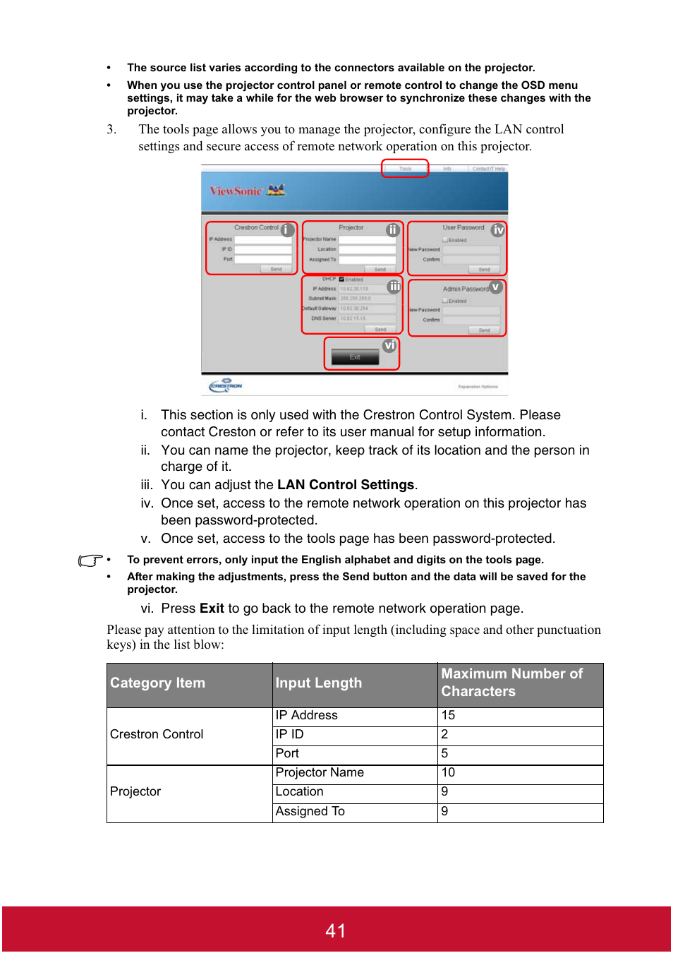 VIEWSONIC DLP PROJECTOR PJD7400 User Manual | Page 46 / 82