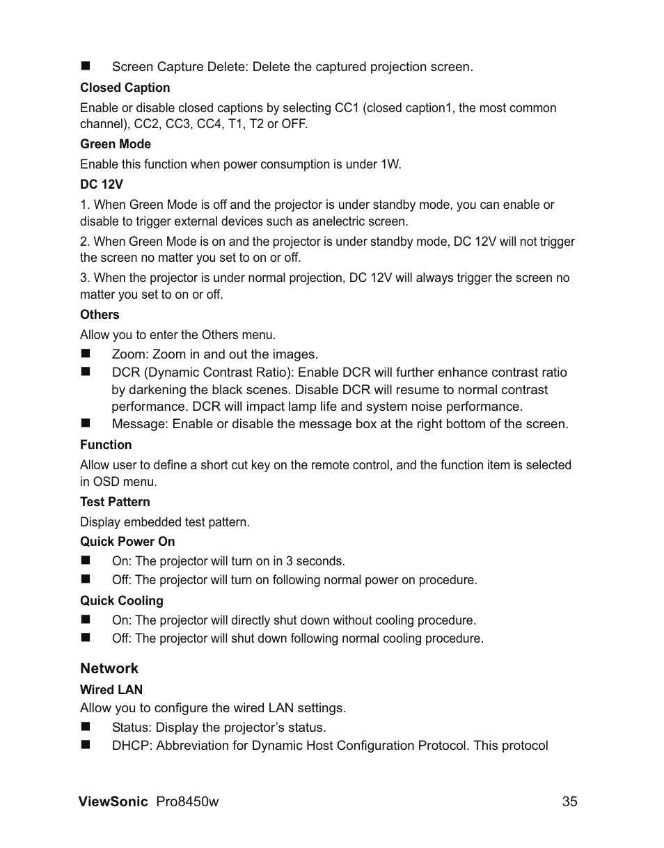 VIEWSONIC PRO8450W VS13646 User Manual | Page 39 / 79