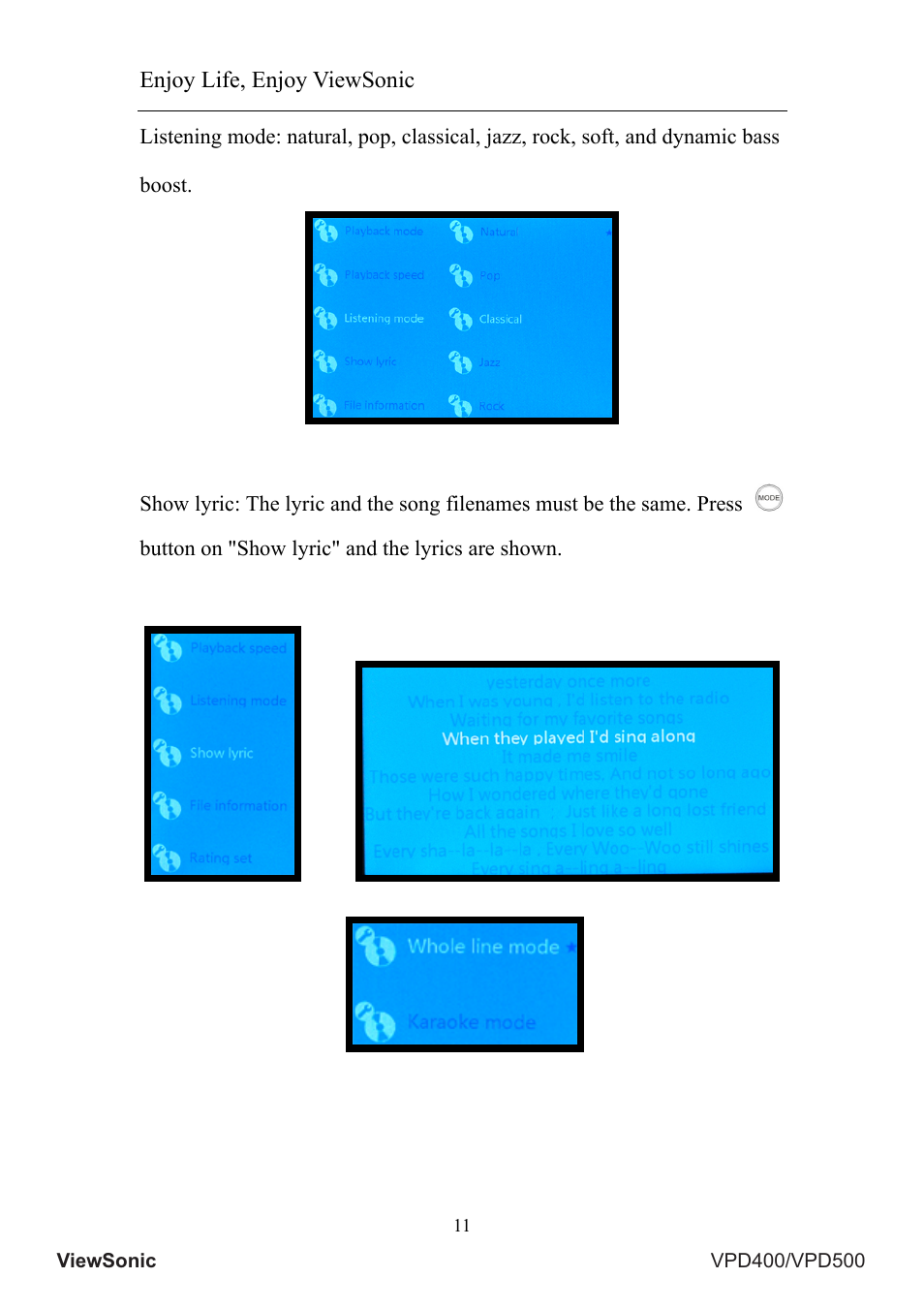 Enjoy life, enjoy viewsonic | VIEWSONIC VS12835 User Manual | Page 15 / 49