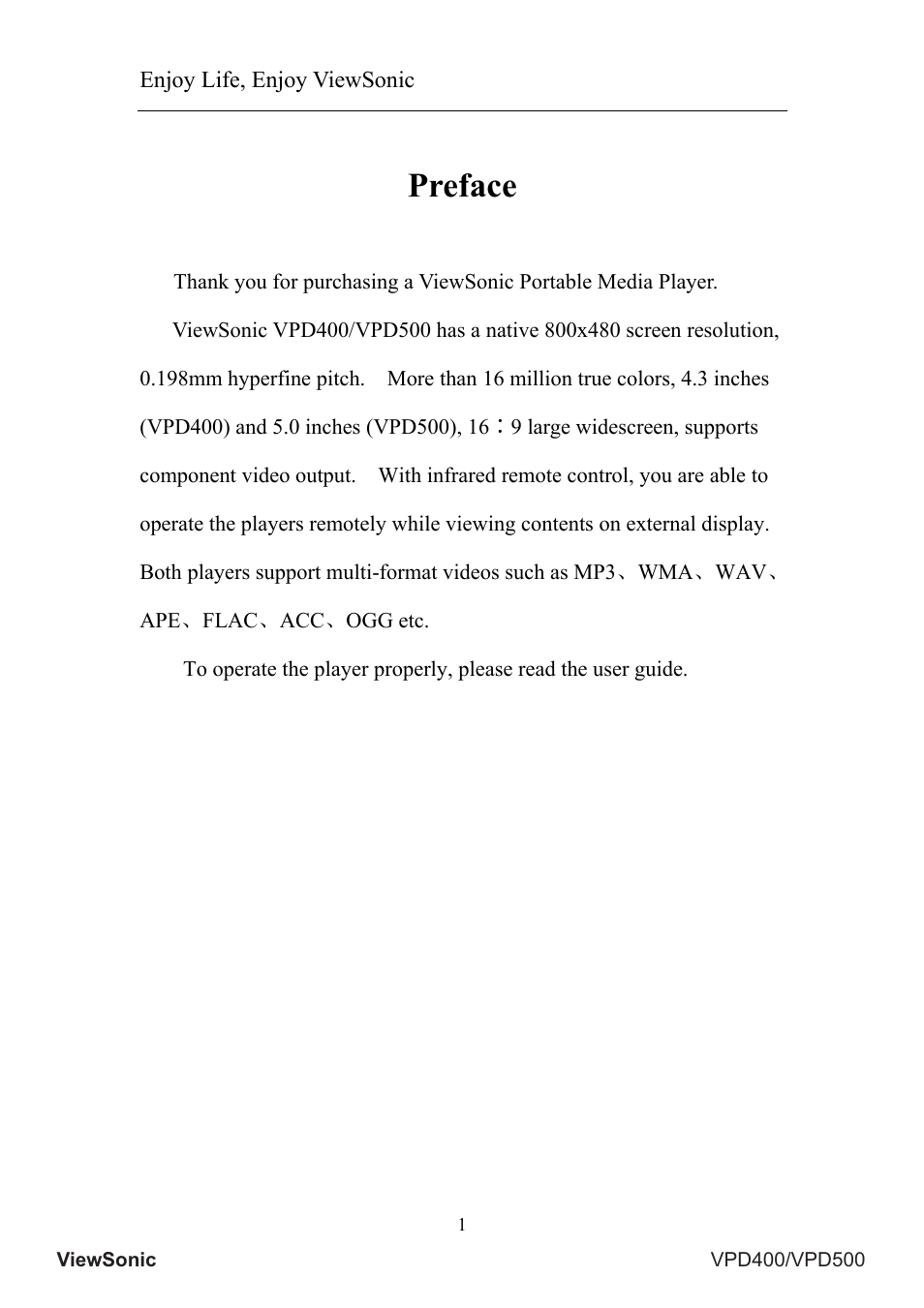 Preface | VIEWSONIC VS12835 User Manual | Page 5 / 49