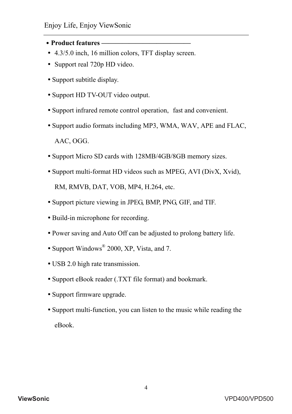 VIEWSONIC VS12835 User Manual | Page 8 / 49