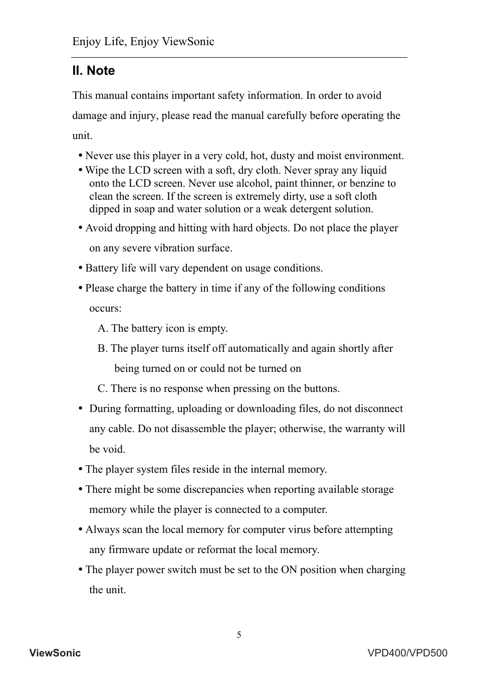 VIEWSONIC VS12835 User Manual | Page 9 / 49