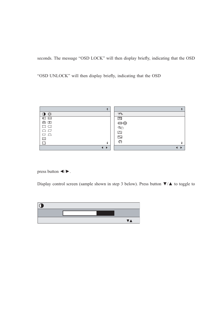 Osd lock settings | VIEWSONIC E50 User Manual | Page 11 / 21