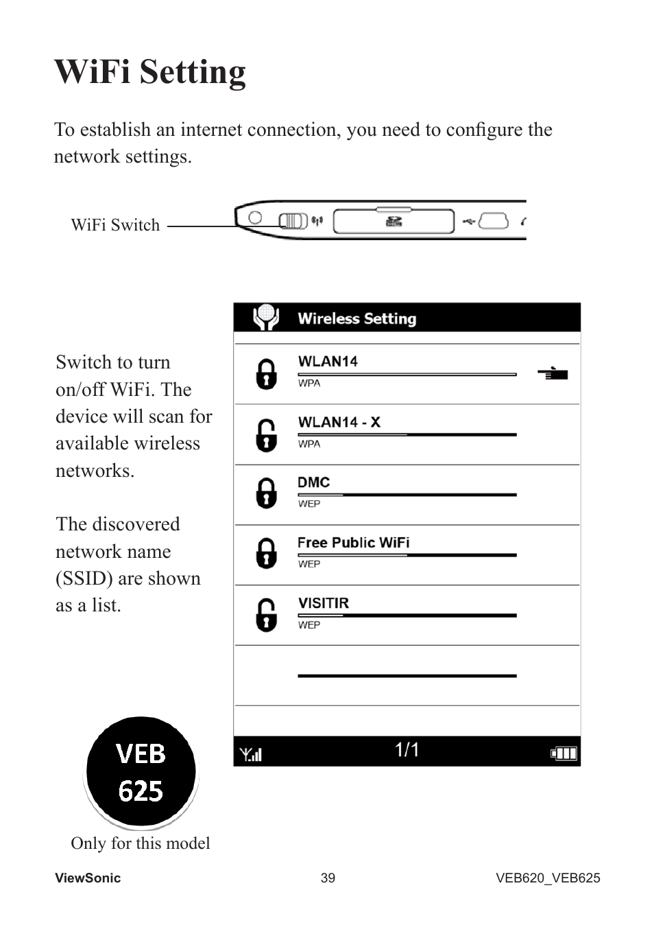 Wifi setting | VIEWSONIC EBOOK VS13394 User Manual | Page 41 / 49