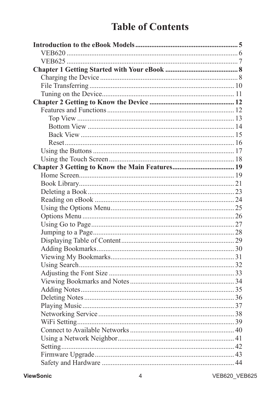 VIEWSONIC EBOOK VS13394 User Manual | Page 6 / 49