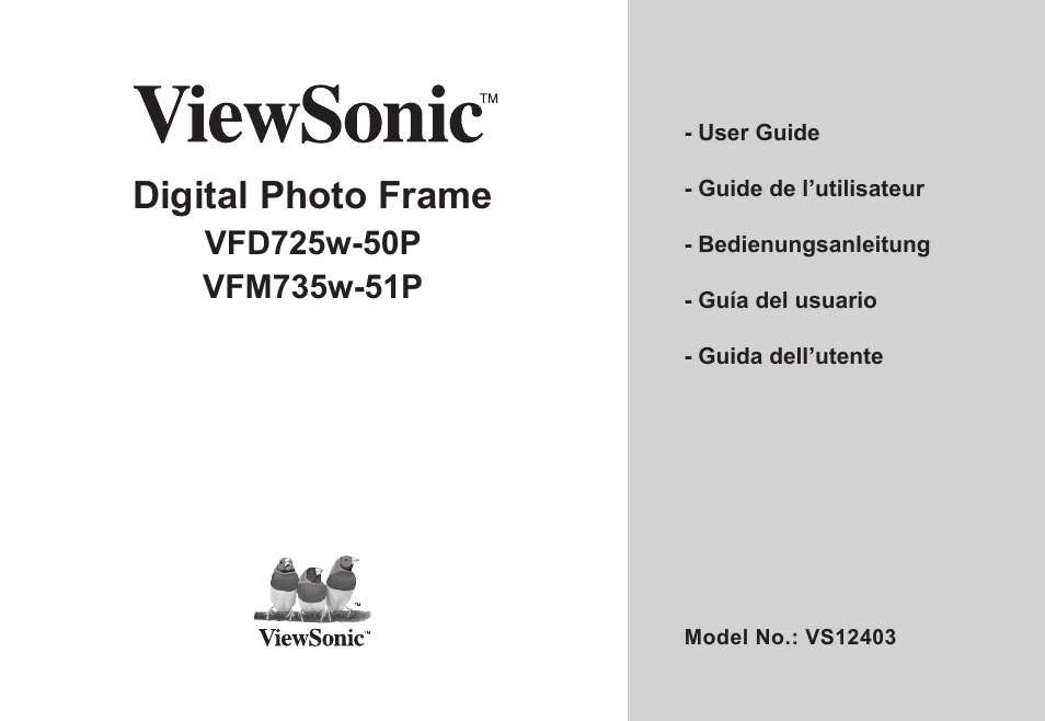 VIEWSONIC VFM735W-51P User Manual | 35 pages