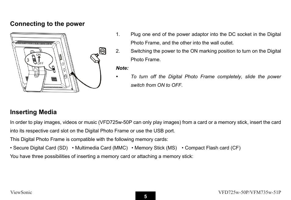 VIEWSONIC VFM735W-51P User Manual | Page 12 / 35