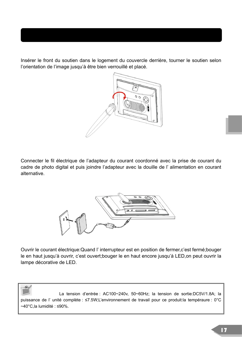 Préparation | VIEWSONIC DF88W User Manual | Page 19 / 45