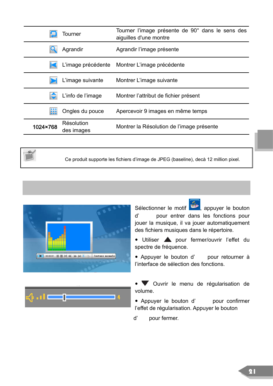 Musique | VIEWSONIC DF88W User Manual | Page 23 / 45