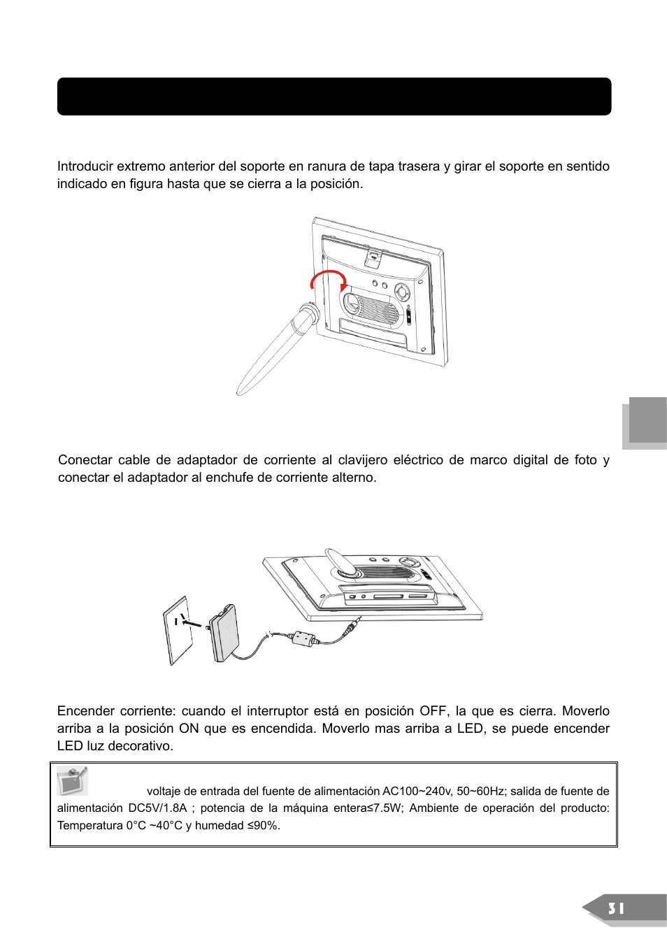 Conseguir dispuesto | VIEWSONIC DF88W User Manual | Page 33 / 45