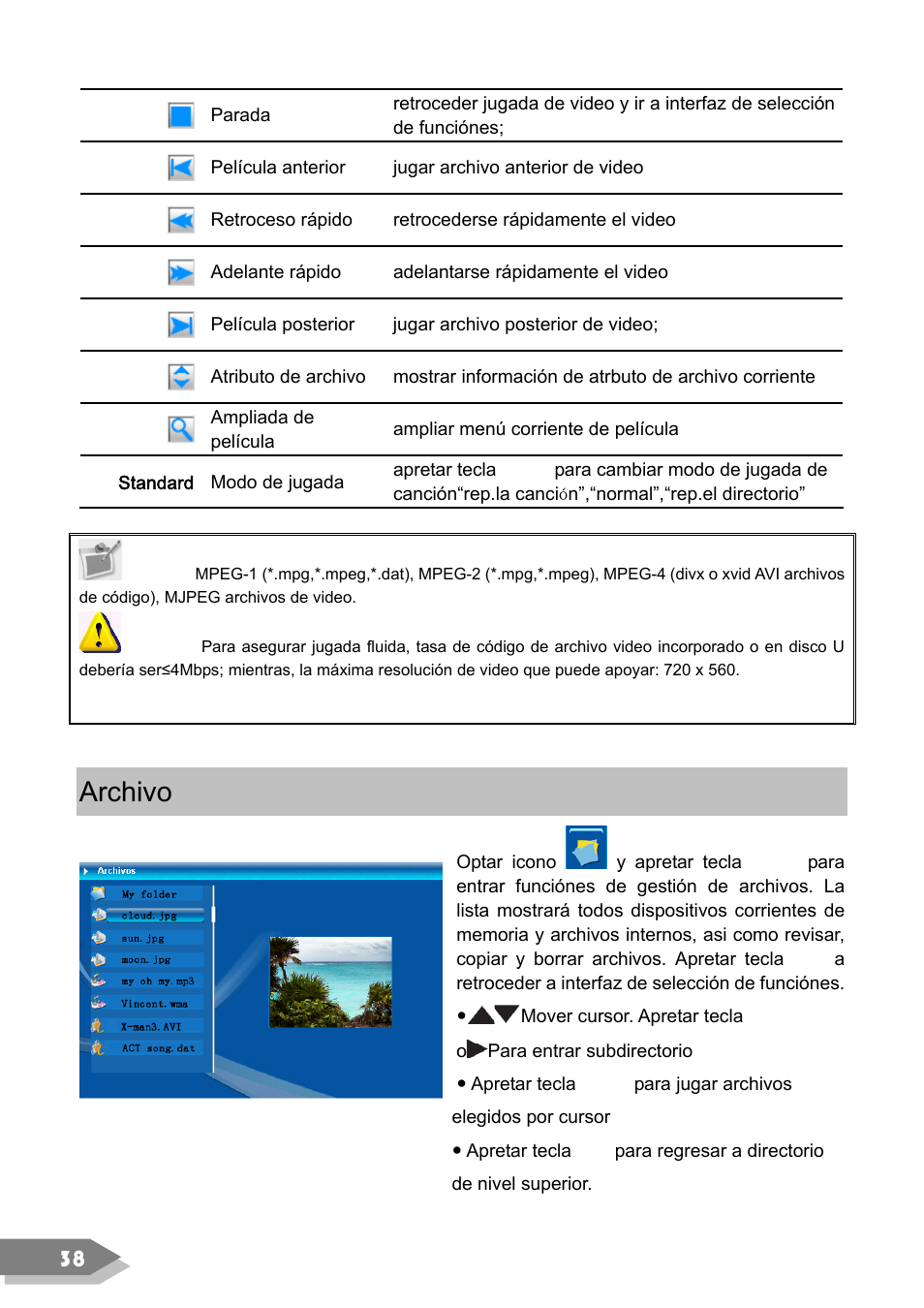 Archivo | VIEWSONIC DF88W User Manual | Page 40 / 45